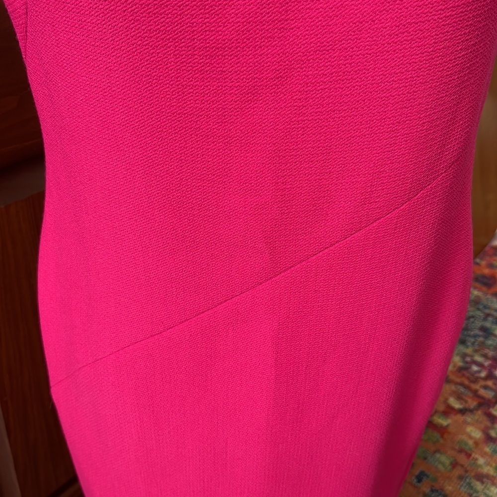 Jones New York    Bright pink straight line dress    Full back zipper    Size 6 - Picture 4 of 13